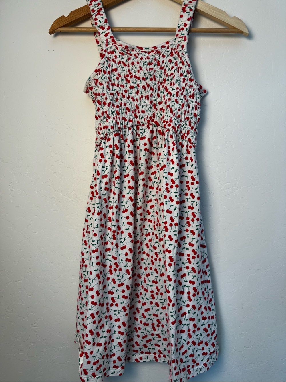 Old Navy White Sundress with Red Cherry Print Girls size XL (14)